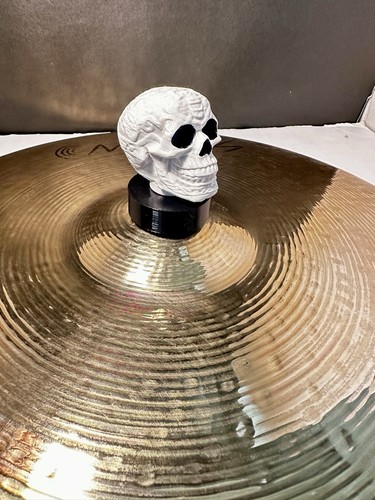 Skull cymbal topper white drum - cymbal, topper-white-drum